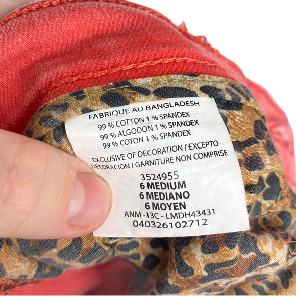 Lee Gold Label Vintage Zip Up Ankle Skinny Jeans Coral Pink - Picture 9 of 10